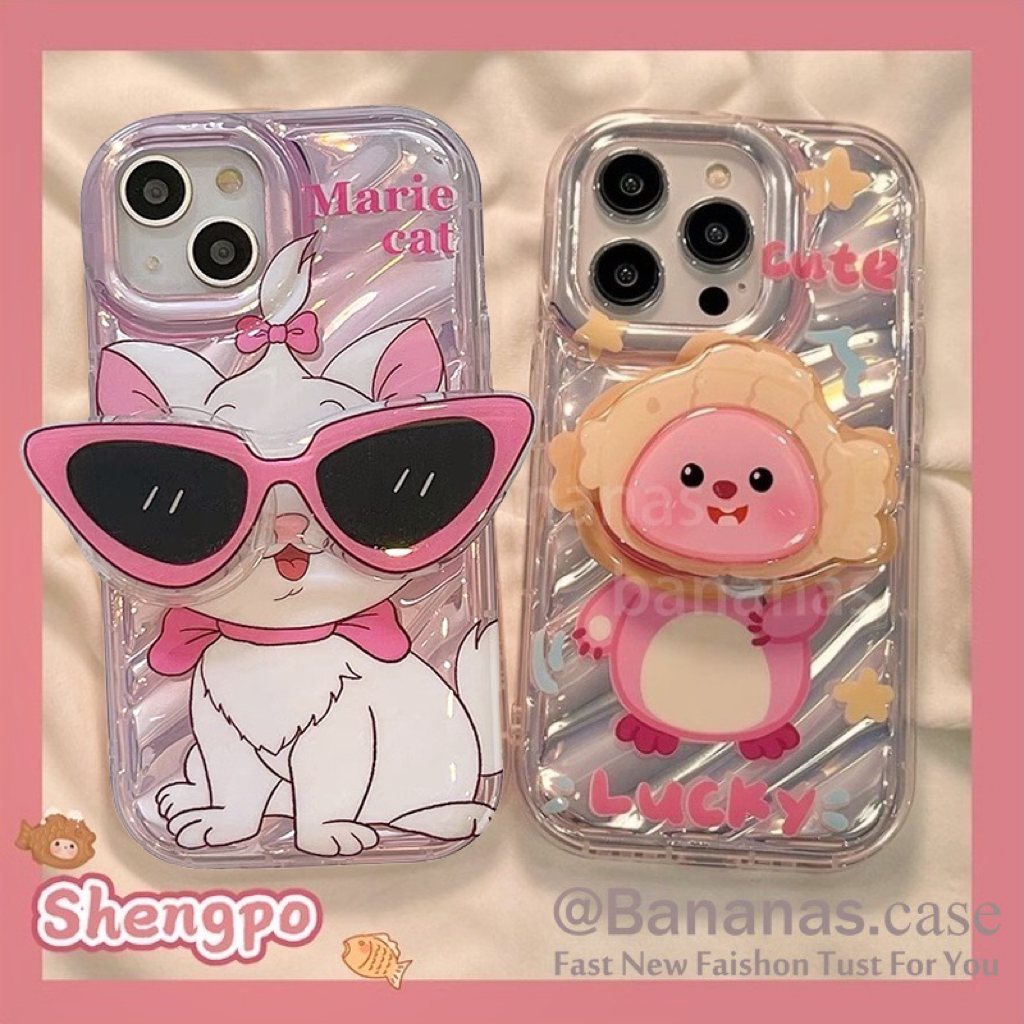 Iphone 16 15 14 13 12 11 Pro Max X Xr Xs Max 7 8 Plus SE2020 เคสโทรศัพท์น่ารัก Beaver + Stand Soft Cover