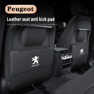 แผ่นหนัง ป้องกันเบาะหลังรถยนต์ อุปกรณ์เสริม สําหรับ Peugeot 206 207 208 308 406 408 508 4008 2008 3008 5008 301 2 ชิ้น