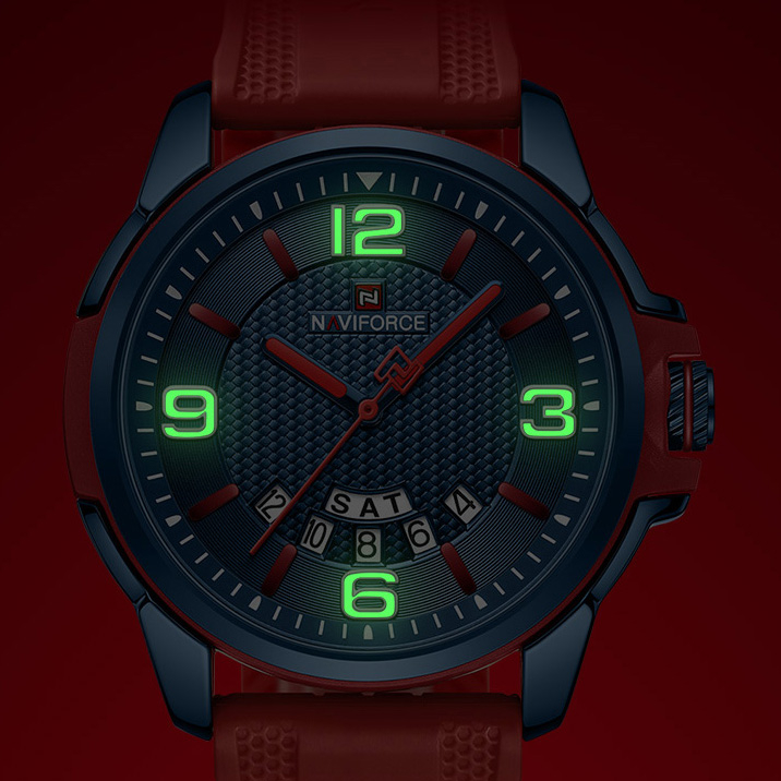 Naviforce 9215 นาฬิกาข้อมือแฟชั่น สายซิลิโคน กันน้ํา สไตล์ทหาร