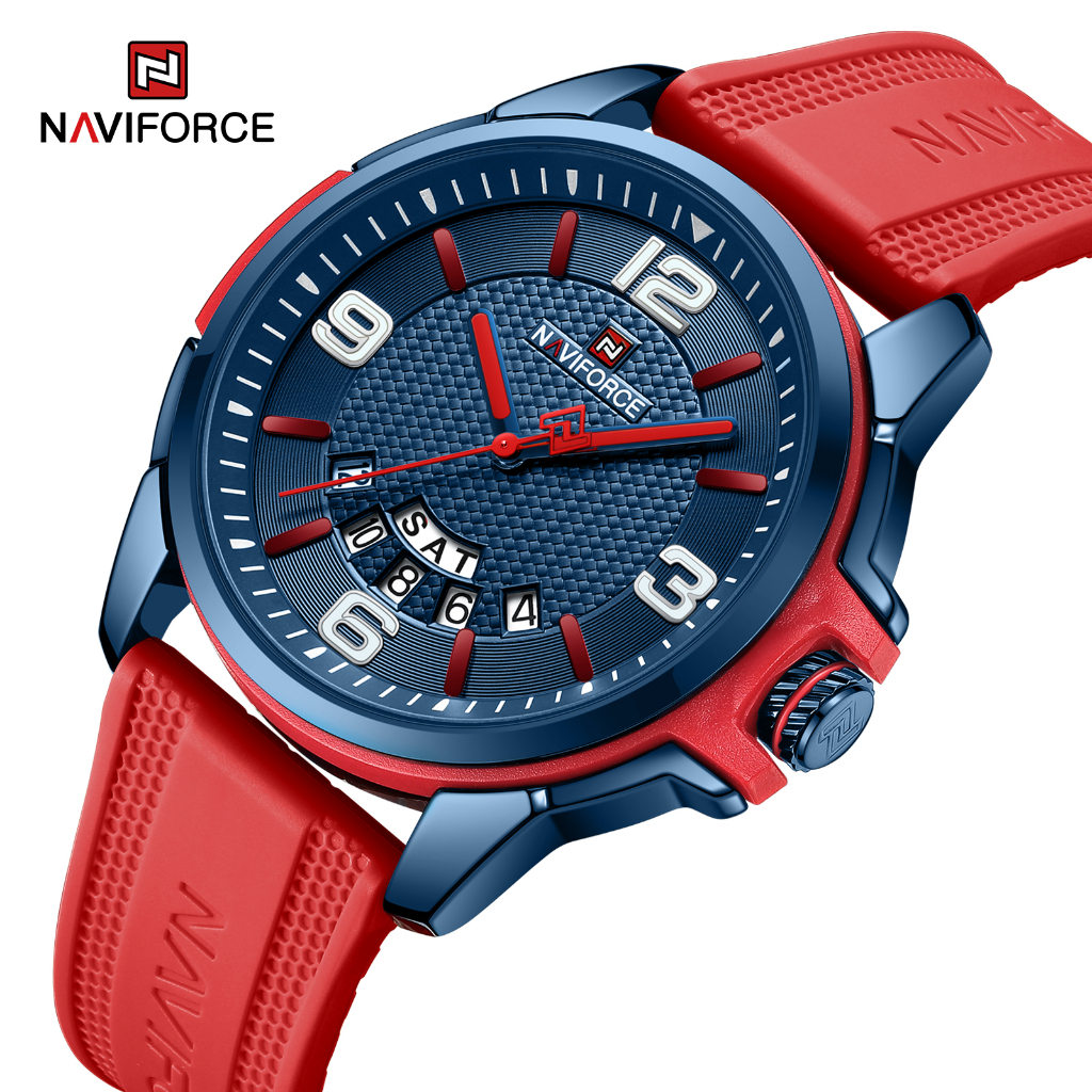 Naviforce 9215 นาฬิกาข้อมือแฟชั่น สายซิลิโคน กันน้ํา สไตล์ทหาร