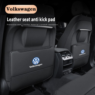 แผ่นรองเบาะหลังรถยนต์ ป้องกันเตะ สําหรับ Volkswagen VW Beetle Golf Jetta Passat Polo Tiguan Vento Bora 2 ชิ้น