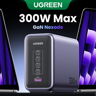 Ugreen ที่ชาร์จ USB C 300W Nexode GaN 5 พอร์ต 140W Max พอร์ตเดี่ยว PD3.1 ชาร์จเร็ว สําหรับ MacBook Pro Air M2 Dell XPS iPad Pro iPhone 14 Pro Galaxy S2