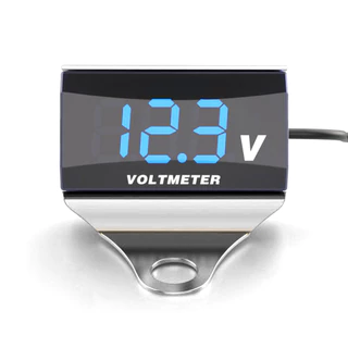 เครื่องวัดแรงดันไฟฟ้าดิจิทัล DC 10-150V หน้าจอ LED กันน้ํา พร้อมตัวยึด สําหรับรถจักรยานยนต์