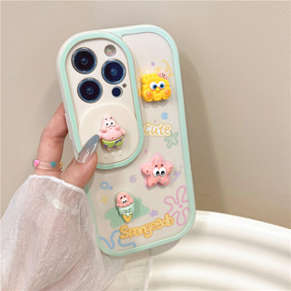 เคสนิ่ม ลายการ์ตูน Spongebob 3D สําหรับ iPhone 11 12 13 14 PRO MAX iPhone14 iPhone14Pro