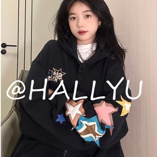 HALLYU เสื้อผ้าผู้ญิง แขนยาว เสื้อฮู้ด คลุมหญิง สไตล์เกาหลี แฟชั่น A28J18F 35Z230901