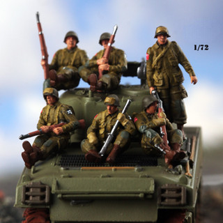 โมเดลทหาร U.S. 1/72 โมเดลฟิกเกอร์ Armoured Tank สําหรับตกแต่งบ้าน