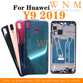 ฝาครอบแบตเตอรี่ กรอบด้านหน้า และด้านหลัง อะไหล่กรอบกลาง และปุ่ม สําหรับ Huawei Y9 2019 JKM-LX2