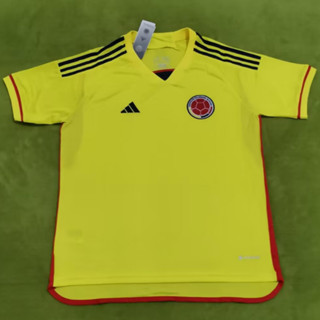 เสื้อกีฬาแขนสั้น ลายทีมชาติฟุตบอล Colombia 23 24 ชุดเหย้า สีเหลือง สําหรับผู้ชาย