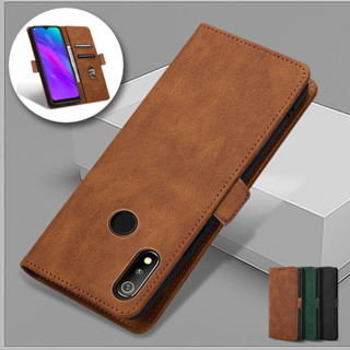 เคสโทรศัพท์มือถือหนัง ฝาพับ พร้อมสายคล้อง ปรับได้ หรูหรา สําหรับ Realme 3 3i