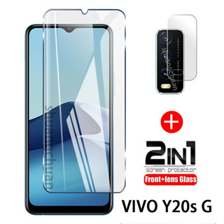 2in1 ฟิล์มกระจกนิรภัยกันรอยหน้าจอ และเลนส์ 9H สําหรับ VIVO Y20s G 2.9D