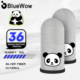 Bluewow ถุงมือนาโนไฟเบอร์ กันเหงื่อ ระบายอากาศ แบบบาง ลายแพนด้าน่ารัก สําหรับเล่นเกม