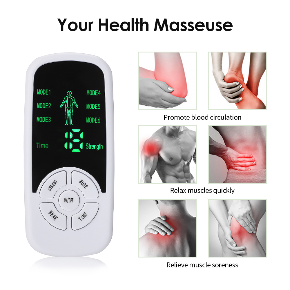 Hailicare TENS EMS เครื่องนวดกล้ามเนื้อไฟฟ้า บรรเทาอาการปวด 6 โหมด พร้อมแผ่นอิเล็กโทรด 4 ชิ้น ราคา ถูกที่สุด ดีลบีเคเค แกลเลอรีภาพที่ 4
