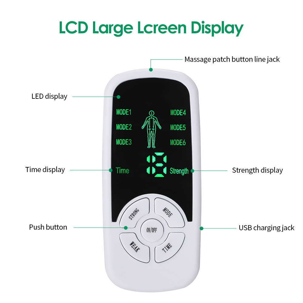 Hailicare TENS EMS เครื่องนวดกล้ามเนื้อไฟฟ้า บรรเทาอาการปวด 6 โหมด พร้อมแผ่นอิเล็กโทรด 4 ชิ้น ราคา ถูกที่สุด ดีลบีเคเค แกลเลอรีภาพที่ 6