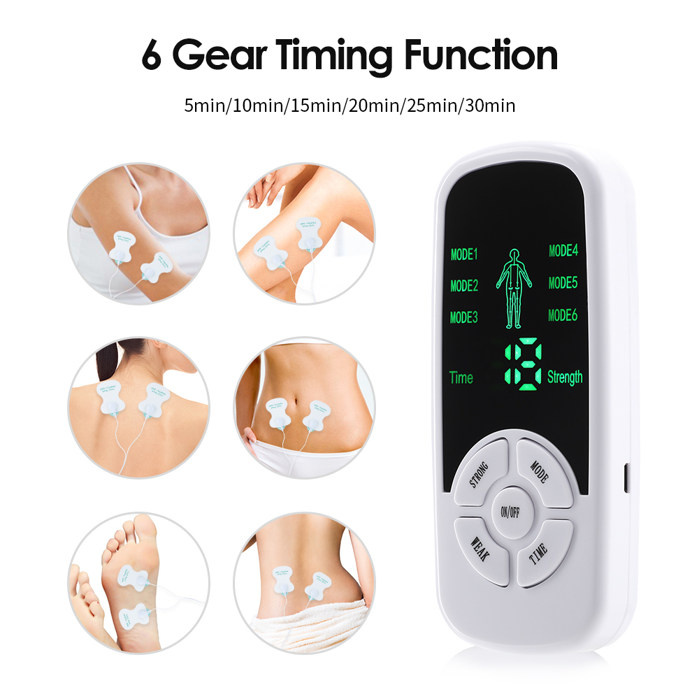 Hailicare TENS EMS เครื่องนวดกล้ามเนื้อไฟฟ้า บรรเทาอาการปวด 6 โหมด พร้อมแผ่นอิเล็กโทรด 4 ชิ้น ราคา ถูกที่สุด ดีลบีเคเค แกลเลอรีภาพที่ 5