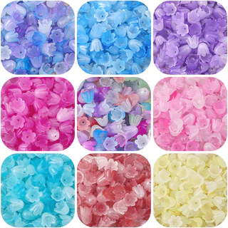 ลูกปัดดอกผักบุ้งอะครีลิค 10x8mm 100 ชิ้น/แพ็ค สำหรับ DIY งานเครื่องประดับทำต่างหูและสร้อยข้อมือ