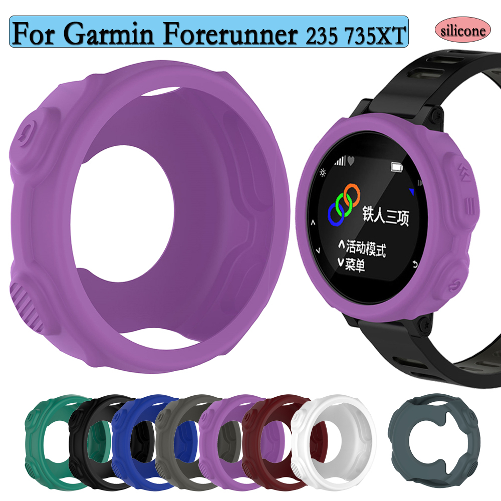 เคสนาฬิกาข้อมือ ซิลิโคนนุ่ม แบบเปลี่ยน สําหรับ Garmin Forerunner 235 735XT