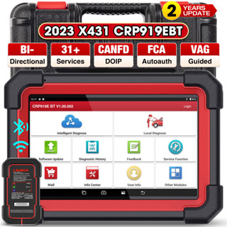 Launch X431 CRP919E เครื่องอ่านโค้ด BT CANFD DIOP ALL เครื่องมือวิเคราะห์ระบบ ECU Coding Active Test AF IMMO 31 Resets OBD2 2023