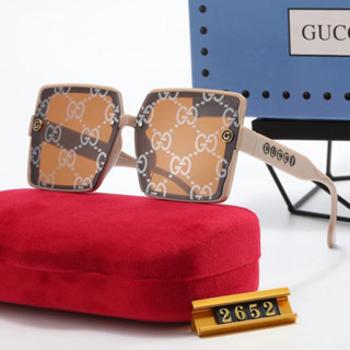 Gucci แว่นตากันแดด อัลตราไวโอเลต ทรงสี่เหลี่ยม หรูหรา พร้อมกล่อง A54 2024