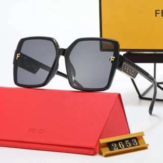 Fendi แว่นตากันแดด อัลตราไวโอเลต ทรงสี่เหลี่ยม หรูหรา พร้อมกล่อง A59 2024