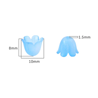 ลูกปัดดอกผักบุ้งอะครีลิค 10x8mm 100 ชิ้น/แพ็ค สำหรับ DIY งานเครื่องประดับทำต่างหูและสร้อยข้อมือ