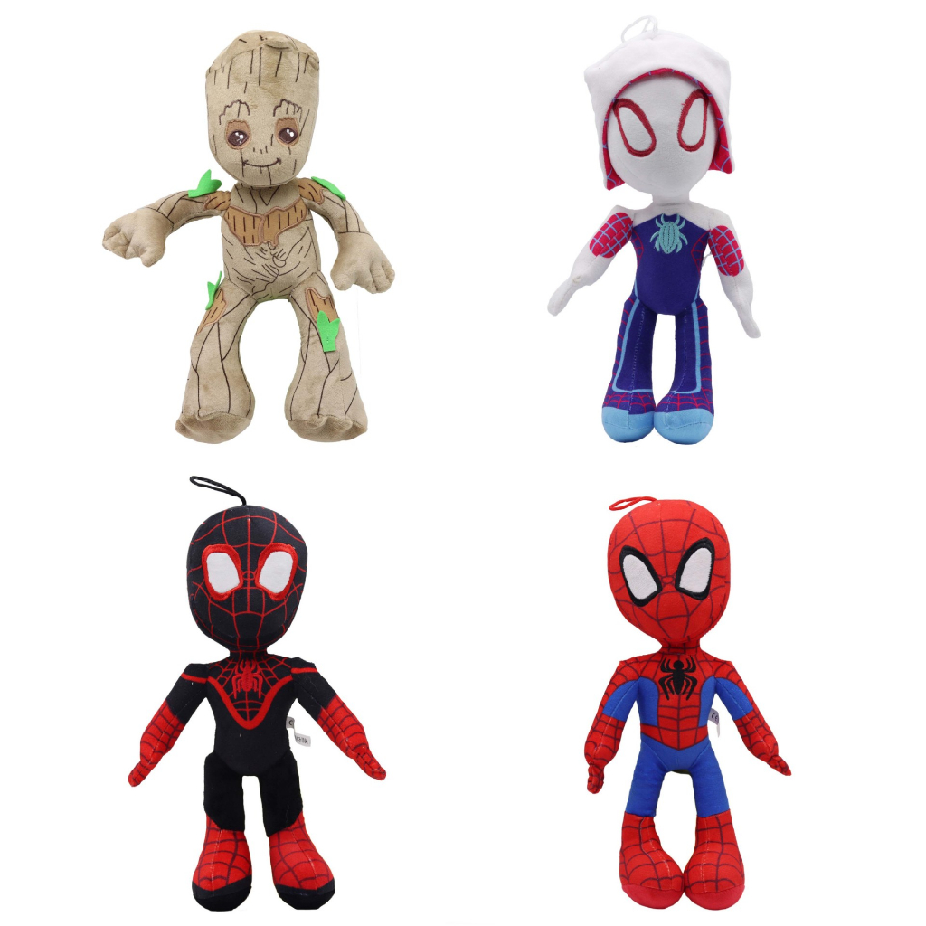 ตุ๊กตาฟิกเกอร์ อนิเมะ Disney Marvel Groot Spiderman Peluche Guardians of The Galaxy Groot ของเล่นสําหรับเด็ก