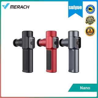 Merach Pocket fascia gun Nano Type-C ปืนนวดกล้ามเนื้อ แบบชาร์จเร็ว 4 หัวนวดบรรเทาอาการปวดกล้ามเนื้อ