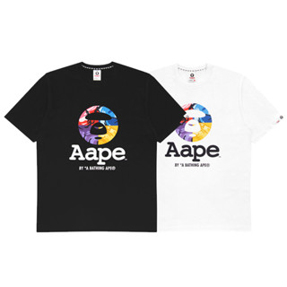 Aape เสื้อยืด คอกลม แขนสั้น ผ้าฝ้าย พิมพ์ลาย แฟชั่นสําหรับผู้ชาย และผู้หญิง