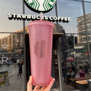 700 มล. BLACKPINK X Starbucks Bling Tumbler Jisoo Doodle Cold Cup With Starbucks Logo Coffee Cup Durian Cup Water Cup 24oz