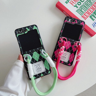 เคสป้องกันโทรศัพท์มือถือ ลายอะโวคาโด แบบพับได้ มีสายคล้อง สําหรับ Samsung Galaxy Z Flip 5 4 3 ZFlip5 ZFlip4 ZFlip3 ZFold5 ZFold4 ZFold3