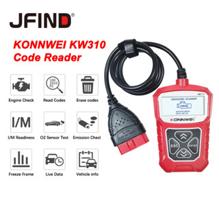 Konnwei KW310 เครื่องสแกนเนอร์วิเคราะห์รถยนต์ OBD2 OBD 2