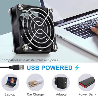 พัดลมระบายความร้อนเคส USB 5V ขนาด 80x80x25 มม. สําหรับรีซีฟเวอร์ DVR กล่องทีวี Xbox เราเตอร์ ขนาด 120x120x25 มม.