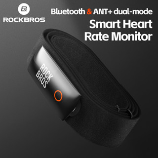 Rockbros เข็มขัดวัดอัตราการเต้นของหัวใจ ชาร์จได้ IPX7 บลูทูธ ANT+ สําหรับวิ่ง ปั่นจักรยาน