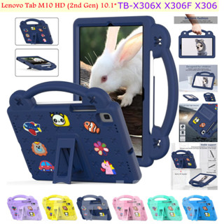 For Lenovo Tab M10 HD (2nd Gen) TB-X306X X306F X306 10.1 Case Kids Friendly Handle Stand Case Safe Foam EVA Shockproof Cover Anti-fall