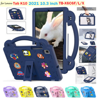 For Lenovo Tab K10 TB-X6C6F TB-X6C6L TB-X6C6X 2021 10.3 inch Case Eva Kids Case with Kickstand Handle Lightweight Shockproof