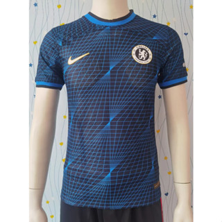 เสื้อกีฬาแขนสั้น ลายทีมชาติฟุตบอล Chelsea Away 23-24 ชุดเหย้า 22 23 ชุดเหย้า สไตล์เรโทร สําหรับผู้ชาย