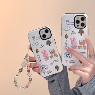 2 in 1 เคสโทรศัพท์มือถือ TPU แบบนิ่ม ฟิล์มจับจีบ สําหรับ iphone Case 14 Pro Max 13 Pro Max 12 Pro Max