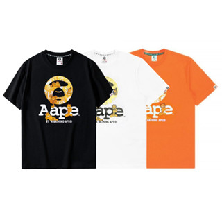 Aape เสื้อยืด คอกลม แขนสั้น ผ้าฝ้าย พิมพ์ลาย แฟชั่นสําหรับผู้ชาย และผู้หญิง