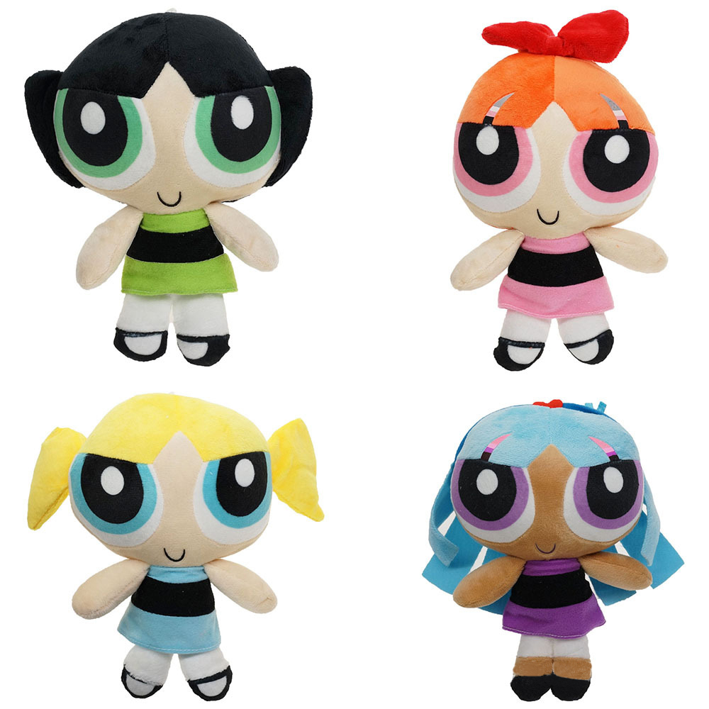 20 ซม. Powerpuff Girls ภาพยนตร์ Blossom Buttercup Bubbles Blisstina ของเล่นตุ๊กตาตุ๊กตานุ่มตุ๊กตาของเล่นเด็กวันเกิดคริสต์มาสของขวัญ