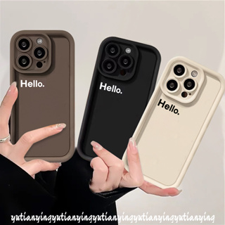 เคสโทรศัพท์มือถือ Tpu นิ่ม ปิดด้านหลัง ลายตัวอักษร Hello Angel Eyes เรียบง่าย สําหรับ Realme C15 C53 C35 C21Y C55 C21 C17 C20 C31 C30 C25Y C12 C33 C25 C20A C11 5s 7i 5 6i 5i Narzo 50A 20 N53