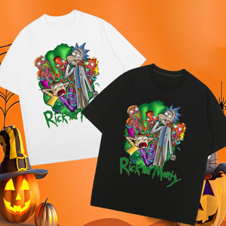 (🔥เสื้อเฮีย🔥) เสื้อยืด Rick and Morty  พิมพ์ลาย ผ้าCotton 100% S-5XL