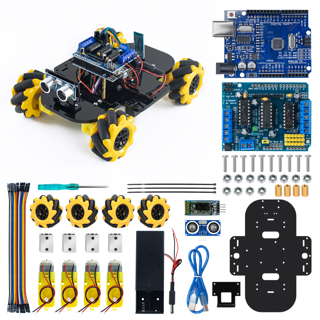 Lafvin ชุดล้อหุ่นยนต์รถยนต์ ทางไกล สําหรับ Arduino UNO R3 STEM DIY