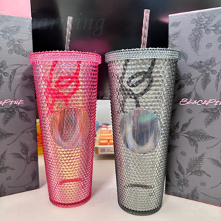 ❉ Starbucks x Blackpink Tumbler / Bling Black and Pink Tumbler / Starbucks Tumbler 24OZ.