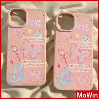 Mowin - เข้ากันได้สำหรับ เคสไอโฟน เคสไอโฟน11 เคส iphone 11 เป็นมิตรกับสิ่งแวดล้อมเคสสีชมพูนุ่มปกป้องกล้องกันกระแทกป้องกันผีเสื้อดอกไม้เข้ากันได้กับ iPhone 13 Pro max 12 Pro Max 11 XR XS 7 8Plus