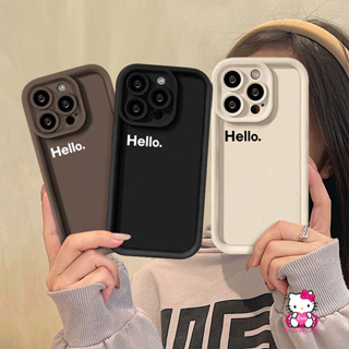 เคสโทรศัพท์มือถือ Tpu นิ่ม ปิดด้านหลัง ลายตัวอักษร Hello Angel Eyes เรียบง่าย สําหรับ Realme C55 C31 C30 C25Y C21 C33 C25 C15 C53 C11 C20A C35 C21Y C12 C17 C20 5 6i 5s 7i 5i Narzo 50A 20 N53