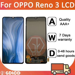 อะไหล่หน้าจอสัมผัสดิจิทัล LCD แบบเปลี่ยน สําหรับ OPPO Reno 3