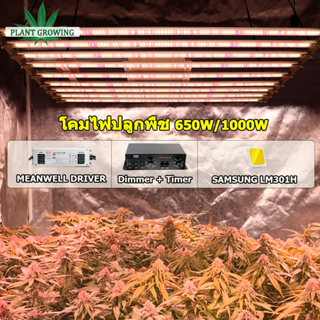 650W 1000W SamsungLM301H EVO LED grow light หรี่แสงได้ ตั้งเวลา Meanwell driver ไฟปลูกกัญ  เสริมด้วย  RED IR UV switch