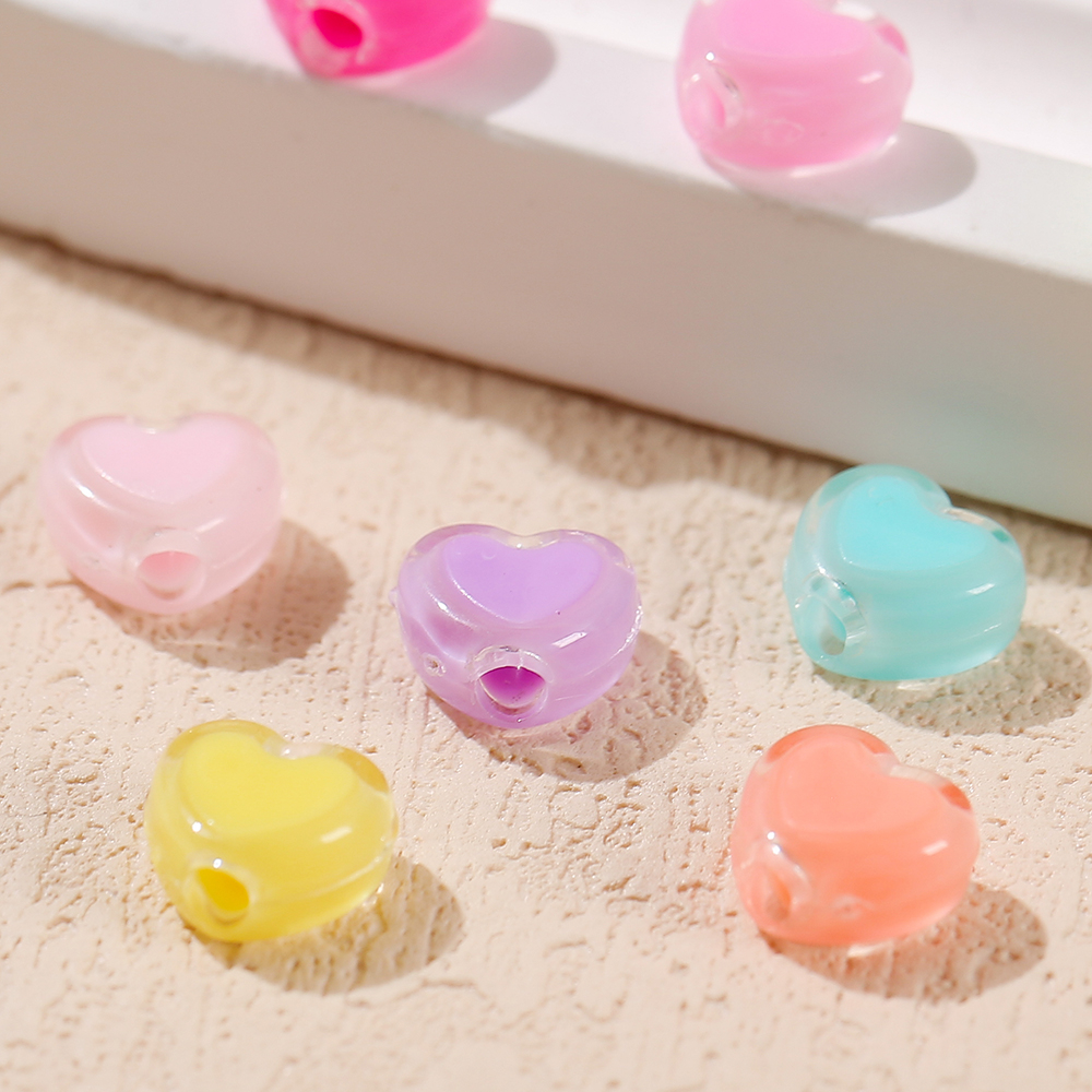 ST.KUNKKA 50 ชิ้นน่ารักและนุ่มลูกปัดอะคริลิคพร้อมรูขนาด 7*8 มม. เหมาะสำหรับ DIY สร้อยข้อมือลูกปัดน่ารักพวงกุญแจ - รูปที่ 4