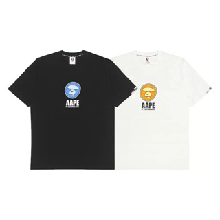 Aape เสื้อยืด คอกลม แขนสั้น ผ้าฝ้าย พิมพ์ลาย แฟชั่นสําหรับผู้ชาย และผู้หญิง