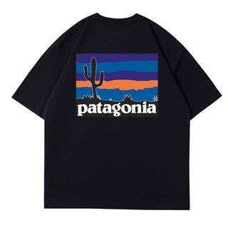 เสื้อยืดแขนสั้น พิมพ์ลาย Patagonia แฟชั่นคลาสสิก สไตล์วินเทจ สําหรับผู้ชาย และผู้หญิง