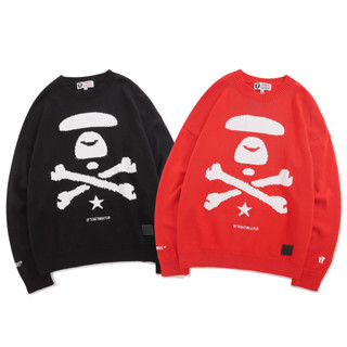 Aape เสื้อกันหนาว คอกลม พิมพ์ลาย มีสไตล์ unisex